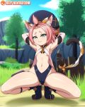  2020 animal_humanoid blush bodily_fluids breasts cat_humanoid clothing diona_(genshin_impact) felid felid_humanoid feline feline_humanoid female genshin_impact hi_res humanoid looking_at_viewer mammal mammal_humanoid navel reit small_breasts solo tears 