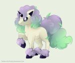  equid equine female fuffly galarian_ponyta horn mammal nintendo pok&eacute;mon pok&eacute;mon_(species) ponyta pose region regional_form_(pok&eacute;mon) simple_background solo text thenornonthego url video_games 