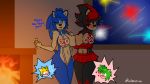  16:9 2020 2021 anthro big_breasts bikini black_body black_fur blue_body blue_fur bluewavecon blush bottomwear breasts canid canine clothed clothing crossgender english_text eulipotyphlan female fireworks fox fur group hair hedgehog holidays looking_at_viewer male male/female mammal manic_the_hedgehog mature_female miles_prower miniskirt new_year shadow_the_hedgehog skirt sling_bikini sonic_the_hedgehog sonic_the_hedgehog_(series) sonic_underground swimwear text video_games widescreen 