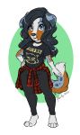  anthro canid canine canis clothing domestic_dog female hair hi_res horsefever mammal solo 