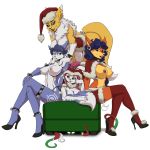  absurd_res alpha_channel anthro black_sclera blue_body blue_eyes blue_fur blue_hair breasts brown_body brown_eyes brown_fur bucky_o&#039;hare_(series) canid canine carmelita_fox christmas christmas_clothing christmas_headwear clothing digimon digimon_(species) dipstick_tail domestic_cat felid feline felis female fox fur green_eyes group hair hat headgear headwear hi_res holidays imminent_rape imminent_tentacle_rape jenny_(bucky_o&#039;hare) krystal mammal multicolored_tail nintendo nipples pink_hair renamon santa_hat sly_cooper_(series) sony_corporation sony_interactive_entertainment star_fox sucker_punch_productions tentacle_monster tentacles video_games white_body white_fur yawg yellow_body yellow_fur 