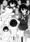  1boy 1girl absurdres black_serafuku breasts cum cum_in_pussy cumdrip fingering hetero highres internal_cumshot maturiuta_sorato monochrome original school_uniform serafuku sex sex_from_behind short_hair vaginal 