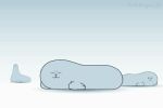  2020 2d_animation 3:2 ambiguous_gender animated blinking blue_background digital_media_(artwork) feral gradient_background group kgblagden loop mammal marine pinniped seal short_playtime signature simple_background sleeping white_background 