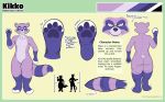  animate_inanimate anthro english_text featureless_crotch kikko living_rubber male mammal model_sheet null_bulge nullo procyonid raccoon solo standing teeka.the.orca text 