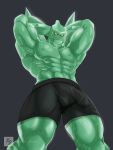  2020 3:4 abs alien alien_humanoid ben_10 big_muscles black_clothing black_underwear bulge cartoon_network clothed clothing crystal crystal_creature crystal_humanoid elemental_creature elemental_humanoid flexing genital_outline glistening glistening_body green_body green_nipples grey_background hands_behind_head hi_res humanoid keoni_booni looking_at_viewer male mineral_fauna mineral_humanoid muscular muscular_humanoid muscular_male nipples pecs penis_outline petrosapien signature simple_background smile solo standing tetrax_shard topless underwear yellow_eyes 