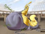  arena belly big_belly chain colosseum digestion dragon elkcip145 gold_(elkcip145) hyper hyper_belly male merchandise rumbling_stomach swallowing vore 