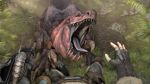  16:9 2021 3d_(artwork) 4k absurd_res ambiguous_gender anjanath armor blurred_background brute_wyvern capcom claws clothed clothing detailed_background digital_media_(artwork) dinosaur duo falling feral first_person_view fur gaping_mouth hair hi_res human imminent_vore ivorylagiacrus looking_at_viewer mammal monster_hunter mouth_shot open_mouth oral_vore reptile scalie sharp_claws sharp_teeth size_difference source_filmmaker teeth tongue tongue_out video_games vore widescreen 