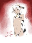  1boy 2021 animal_costume animal_ears animal_print bell chinese_zodiac cow_costume cow_ears cow_horns cow_print cowbell fake_horns horns male_focus nipples original otoko_no_ko po-ju year_of_the_ox 