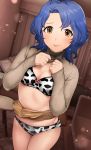  bra breast_hold cleavage hanamasa_ono pantsu shirt_lift skirt_lift sweater the_idolm@ster the_idolm@ster_million_live! toyokawa_fuuka 