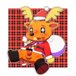  1:1 a animal_crossing anthro balls blush bodily_fluids boots bottomless capreoline cervid chibi christmas christmas_clothing clothed clothing embarrassed footwear genital_fluids genitals hi_res holidays jingle_(animal_crossing) male mammal nintendo penis precum reindeer solo tnoc_1100 video_games 