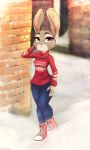  3:5 anthro clothing disney dof female fur hi_res judy_hopps lagomorph leporid mammal rabbit solo zootopia 