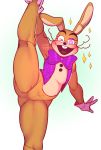  2020 :d ;d anthro big_bow_tie big_ears black_eyebrows black_nose blush bottomless bow_tie buckteeth bulge butt clothed clothing eyebrows eyelashes featureless_crotch five_nights_at_freddy&#039;s five_nights_at_freddy&#039;s_vr:help_wanted flexible fnaf_vr_help_wanted glitchtrap gloves handwear hi_res lagomorph leporid little_geecko long_ears long_whiskers looking_at_viewer male mammal multicolored_body multicolored_ears one_eye_closed open_mouth pink_eyes rabbit raised_arm raised_leg smile solo spread_legs spreading standing stitch_(disambiguation) tan_ears teeth thick_thighs tongue topwear two_tone_body two_tone_ears vest video_games whiskers wink 