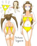 ass bare_shoulders blue_eyes breasts brown_hair cameltoe chibi covered_nipples g-string lingerie md5_mismatch medium_breasts minus8 panties pointy_ears princess_zelda resized the_legend_of_zelda the_legend_of_zelda:_twilight_princess thigh_gap thong triforce twintails underwear upscaled 