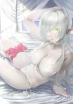  bra cleavage elf kawarage pantsu pointy_ears 