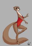  2017 animalympics anthro athletic athletic_anthro athletic_female brown_body brown_fur clothed clothing feet female fur leotard long_body looking_at_viewer mammal marten mink multicolored_body multicolored_fur mustelid musteline pose sable_(marten) simple_background sketch solo tatiana_tuschenko toned_female two_tone_body two_tone_fur winstar 
