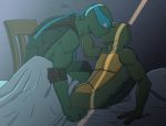  bed bedroom caroaimezoe donatello_(tmnt) duo furniture incest_(lore) kissing leonardo_(tmnt) male male/male reptile romantic_ambiance scalie sibling teenage_mutant_ninja_turtles tender turtle 