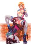  1boy 1girl anasheya armor ass bare_shoulders belt black_hair blue_eyes blush boots breast_grab breast_squeeze breasts brown_eyes cum cum_on_hair drooling fellatio fingerless_gloves futa_with_male futanari gloves grabbing hand_on_another&#039;s_thigh hand_on_thigh highres jacket kneeling knife knife_holster lie_ren masturbation newhalf newhalf_with_male nipples nora_valkyrie open_clothes open_jacket open_mouth oral orange_hair penis penis_on_face ponytail rwby saliva short_hair spread_legs testicle_sucking testicles thighhighs vest 
