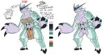  anthro arthropod breasts chest_wraps claws english_text featureless_breasts female golisopod model_sheet multi_arm multi_limb nat-cha nintendo non-mammal_breasts pok&eacute;mon pok&eacute;mon_(species) shell solo standing text video_games wraps 