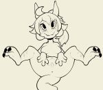  absurd_res anthro black_and_white female fols genitals hair hi_res itsunknownanon kobold monochrome presenting presenting_pussy pussy scalie solo spread_legs spreading 