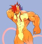  anthro anthrofied canid canine crotch_tuft felid final_fantasy final_fantasy_vii hatake looking_at_viewer male mammal muscular muscular_anthro muscular_male nipples nude pecs red_xiii solo square_enix tuft video_games 