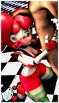  baby_(fnafsl) big_breasts bottomwear breasts circus_baby_(fnaf) clothed clothed/nude clothing clown duo ecto-luvr female five_nights_at_freddy&#039;s hi_res human humanoid legwear machine male male/female mammal nude oral pigtails robot robot_humanoid shorts sister_location thigh_highs video_games 