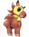  animal_crossign animal_crossing animal_genitalia animal_pussy anus bagyyla better_version_at_source black_eyes bodily_fluids brown_body brown_fur brown_hair butt clothing equid equine equine_pussy female fur genitals hair hooved_hands hooves horse mammal nintendo open_mouth pussy shirt simple_background solo spread_butt spreading sweat teeth topwear victoria_(animal_crossing) video_games 