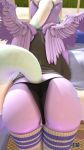  3d_(artwork) 9:16 anthro anthrofied anthroponiessfm bent_over big_butt butt clothing cloud_chaser_(mlp) digital_media_(artwork) equid equine feathered_wings feathers female friendship_is_magic genitals hasbro hi_res mammal my_little_pony panties pegasus pussy pussy_floss solo underwear wings 