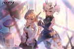  2girls aruterra bianka_durandal_ataegina bow braids bronya_zaychik dress honkai_impact long_hair twintails 