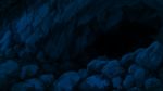 blue_theme cave commentary_request highres kajiji moss nature night no_humans original outdoors plant rock roots scenery 