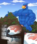  absurd_res avian big_penis bird blue_body bodily_fluids croiyan cum cum_inside erection falco_lombardi flooding genital_fluids genitals hi_res humanoid_genitalia humanoid_penis internal laboratory macro male mountain muscular muscular_male nintendo nipple_fetish nipple_play penetration penile penis penis_milking scientist star_fox tunnel video_games worship 