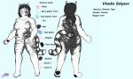  absurd_res accessory anthro black_pawpads english_text felid female hair_accessory hairband hi_res mammal mature_female model_sheet nude pantherine pawpads scar siberian_tiger slightly_chubby solo text tiger vlada_belyaev_(slamson) wffl_(artist) 