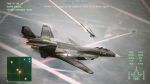  ace_combat aerial_battle afterburner aircraft airplane battle condensation_trail dogfight english_commentary english_text fighter_jet flying gameplay_mechanics heads-up_display highres jet laser_beam military military_vehicle missile mobius_(suicideloli) multiple_aircraft rain subtitled uav 