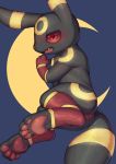  anus anus_only black_body blush butt canid canine clothing cydonia_xia eeveelution feral hi_res legwear looking_at_viewer male mammal nintendo open_mouth pawpads paws pok&eacute;mon pok&eacute;mon_(species) simple_background solo solo_focus tongue umbreon video_games 