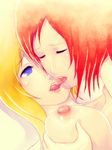  breasts kairi_(kingdom_hearts) kingdom_hearts kiss large_breasts mike_inel multiple_girls namine saliva selfcest source_request yuri 