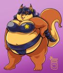  anthro beauty_mark braided_ponytail carmelita_fox ear_piercing ear_ring felid feline female hi_res lipstick lynx makeup mammal obese obese_anthro obese_female overweight overweight_anthro overweight_female piercing royaljellysandwich sly_cooper_(series) solo sony_corporation sony_interactive_entertainment sucker_punch_productions sumo video_games 
