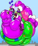  anthro balloon building diaper dinosaur dive_suit duo flippers hi_res hug kissing male male/male parade_float reptile rope scalie sky snorkel string tag_the_tanooki_dragon theropod tyrannosaurid tyrannosaurus tyrannosaurus_rex zoran 