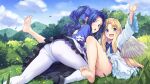  2girls firo_(tate_no_yuusha_no_nariagari) grass panties pantyhose tagme_(character) tate_no_yuusha_no_nariagari tenkuu_nozora underwear wings 