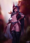  animal_ears league_of_legends nipples no_bra nopan personal_ami pubic_hair pussy thighhighs uncensored xayah 