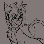  &lt;3 1:1 2019 absurd_res anthonystone black_sclera chest_tuft collar dialogue equid equine fan_character fangs feral fkk hasbro hi_res horn inner_ear_fluff male mammal my_little_pony portrait quadruped sketch solo teal_eyes tuft unicorn 