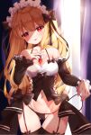  maid no_bra pantsu panty_pull stockings string_panties thighhighs tsukimiya_sara undressing 