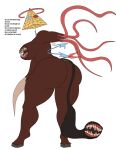  animal_humanoid arrow big_breasts big_butt breasts butt demon demon_humanoid english_text female hi_res hooves humanoid nightmare_fuel personality(photolol.03) pyramid solo teeth tentacles text thick_thighs wide_hips 
