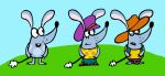  anthro bandicoot bilby boj_(boj) boj_(series) female group hi_res keskisan male male/female mammal marsupial mimi_(boj) pops_(boj) same_height 