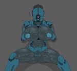  &lt;3 2020 ada_(fallout) assaultron bethesda_softworks big_breasts blue_body blue_eyes blue_nipples blue_pussy body_writing breasts clitoris fallout female genitals grey_background hand_on_breast hi_res huge_breasts humanoid looking_at_breasts looking_down lying machine nipples not_furry on_back pussy robot shadow simple_background solo spread_legs spreading text thiccrobots video_games 