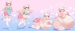  absurd_res anthro belly big_belly big_breasts big_butt bodily_fluids breast_expansion breasts butt butt_expansion expansion felicer female group happy hi_res huge_breasts hyper hyper_pregnancy lagomorph leporid mammal nipples pink_nipples pregnant progression rabbit sequence slightly_chubby thick_thighs transformation 