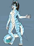  anthro claws fangs featureless_crotch felid female frostwyrm102 hi_res machairodontine mammal nipples pawpads pink_nipples pink_nose pink_pawpads sabertooth_(anatomy) smilodon solo winterfang 