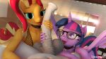  16:9 3d_(artwork) 4k absurd_res animal_genitalia animal_penis anthro anthro_on_anthro ball_lick balls collar digital_media_(artwork) equestria_girls equid equine equine_penis female fishnet fishnet_topwear friendship_is_magic genitals group group_sex hand_on_penis hasbro hi_res horn licking male male/female mammal my_little_pony oral penile penis penis_lick sex steamyart sunset_shimmer_(eg) threesome tongue tongue_out twilight_sparkle_(eg) unicorn widescreen winged_unicorn wings 