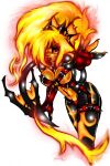  anthro black_body breasts crystal-for-ever eulipotyphlan female fire fur hair hedgehog hi_res mammal open_mouth orange_body orange_hair simple_background solo white_background 