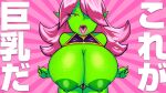  16:9 big_breasts breasts dart_(thecon) female goblin hair hair_over_eye hi_res huge_breasts humanoid nipples not_furry one_eye_obstructed open_mouth solo thecon tongue tongue_out widescreen 