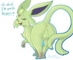  &lt;3 2020 alpha_channel animal_genitalia anus balls bedroom_eyes butt cheek_tuft claws cute_fangs digitigrade eeveelution english_text espeon facial_tuft feral finger_claws forked_tail fully_sheathed fur genitals green_body green_fur head_tuft inner_ear_fluff looking_at_viewer looking_back male narrowed_eyes nintendo pawpads pink_pawpads pok&eacute;mon pok&eacute;mon_(species) quadruped raised_tail rear_view seductive shaded sheath simple_background smile solo text toe_claws transparent_background tuft video_games xilrayne 