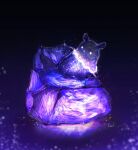  amethyst_(gemstone) artist_name blank_eyes cocon_(cocon_q) commentary_request crystal flapjack_octopus gradient gradient_background light_particles no_humans octopus original purple_background purple_theme reflection signature simple_background sparkle white_eyes 